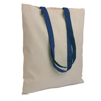Shopping bags with colored long handles