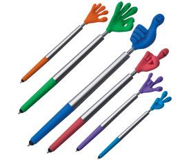 Flexible smile hands ball pen