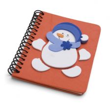 Notepad whit a removable snowman