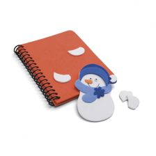 Notepad whit a removable snowman
