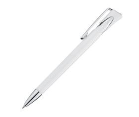 Ball pen with chromed clip