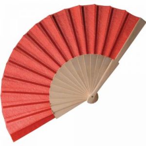 Cotton fan with wooden handle