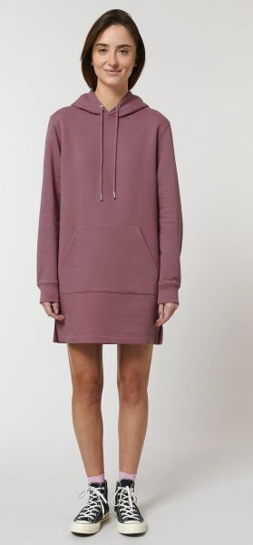 Дамски дълъг суитчър с джоб тип кенгуру от органичен памук и полиестер, Stella Streeter