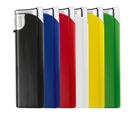 Electronic lighter, refillable with flame regulation