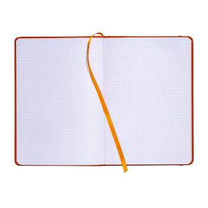 Notebook with PU cover. Dotted sheets on white paper 