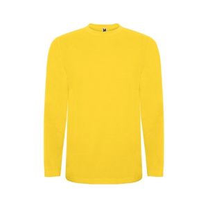 Long-sleeved children’s T-shirts are made of cotton fabric.