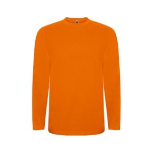 Long-sleeved children’s T-shirts are made of cotton fabric.