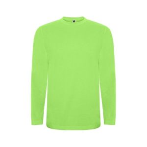 Long-sleeved children’s T-shirts are made of cotton fabric.