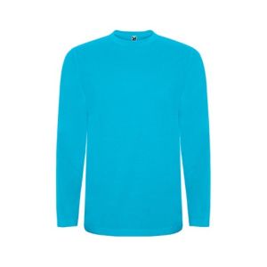 Long-sleeved children’s T-shirts are made of cotton fabric.