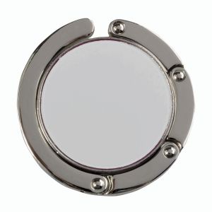 Round metal bag hanger with magnet