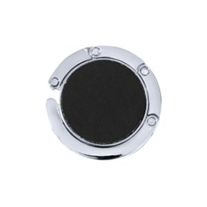 Round metal bag hanger with magnet