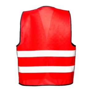 Promotional polyester vest with reflective tape and Velcro closure