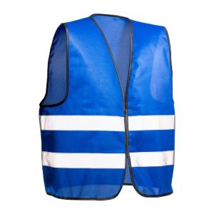 Promotional polyester vest with reflective tape and Velcro closure