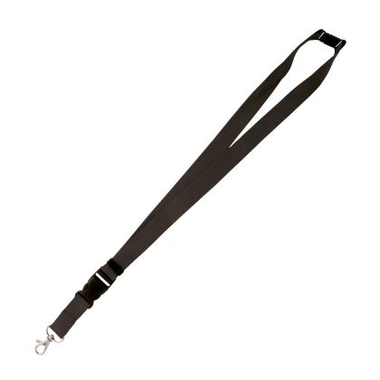 Polyester lanyard with safety release