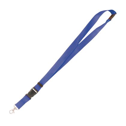 Polyester lanyard with safety release
