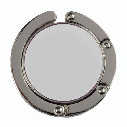 Round metal bag hanger with magnet