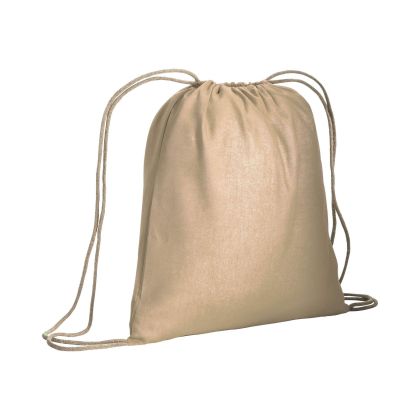 Cotton drawstring bag natural color 